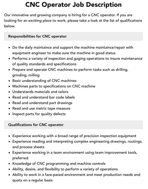 cnc applications engineer job description